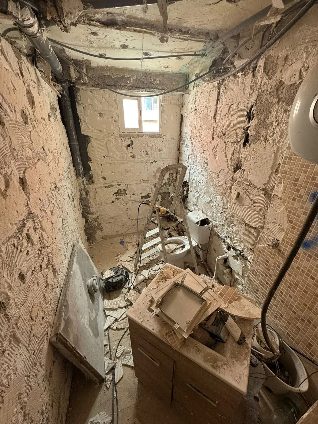 Durante la demolición